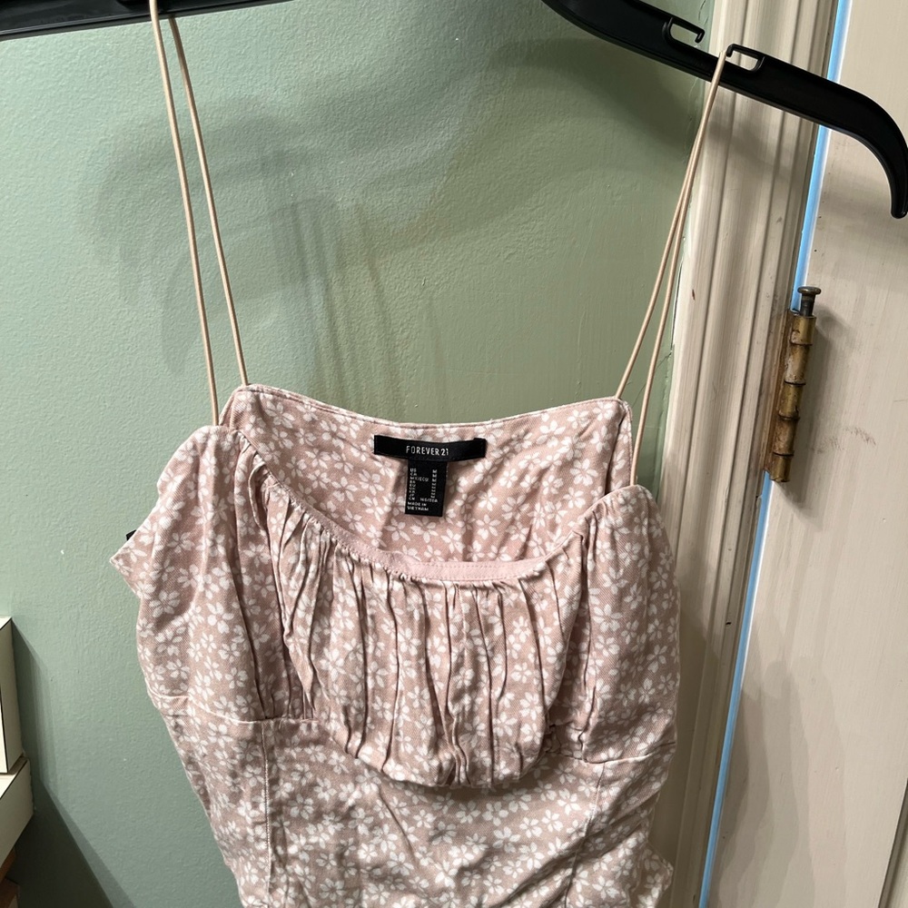 Forever 21 Pink Ruched Camisole Top